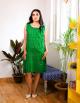 Green Loom Cotton Shift Dress
